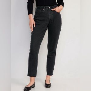 Old Navy Straight Black Cutoff Jeans